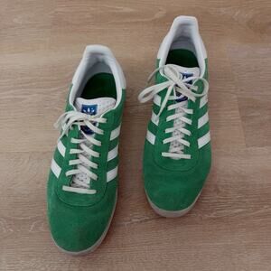 Men’s Adidas Gazelle Sneakers Tennis Shoes Green Size 13